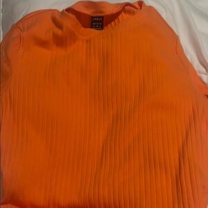 SHEIN Orange Ribbed Women's Top